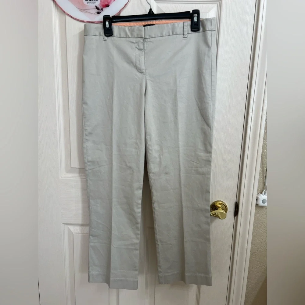 J. Crew Women's Cream Straight Leg Pants